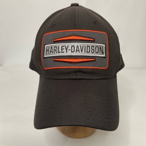 New Era Harley-Davidson Men’s Classic Logo Patch 39THIRTY Brown Ballcap Hat - Picture 5 of 12